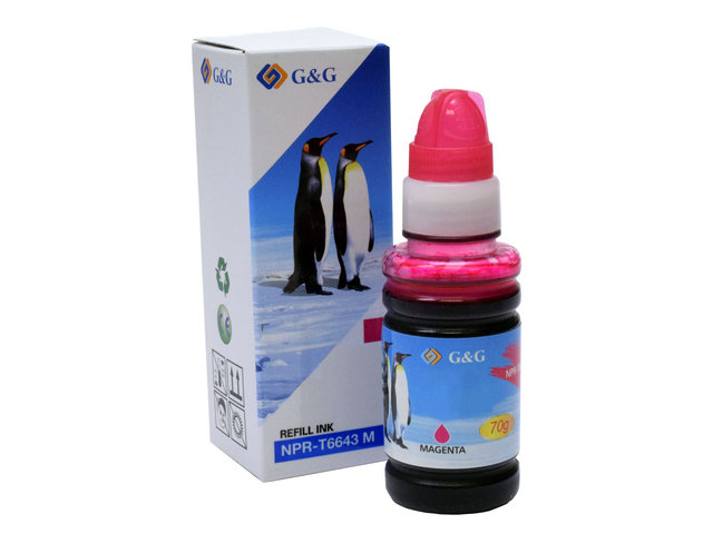 G&G Compatible Ink Bottle to replace Epson 664 MAGENTA for EcoTank Printers